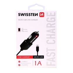 Swissten Swissten auts tlt mikro USB kbellel, 1 A, fekete