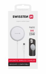 Swissten Swissten MagStick vezetk nlkli tlt iPhone-hoz, MagSafe kompatibilis, fehr