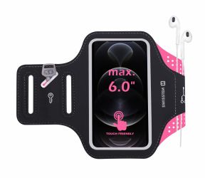 Swissten telefontart karpnt sportolshoz, fekete-rzsaszn, 6.0" mret