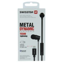 Swissten Swissten Dynamic YS500 fekete flhallgat lightning csatlakozval