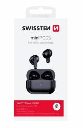 Swissten Swissten Minipods bluetooth TWS flhallgat, fekete