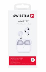 Swissten Swissten Minipods bluetooth TWS fülhallgató, fehér
