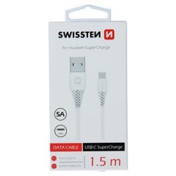 Swissten Swissten Type-C Huawei SuperCharge tlt- s adatkbel, 1,5 m, fehr
