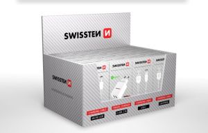 Swissten Swissten hlzati tlt adapter + kbel box (5 X 2,1A halzati tlt, 5 x lightning kbel, 5 x Type-C kbel, 5 x mikro USB kbel)