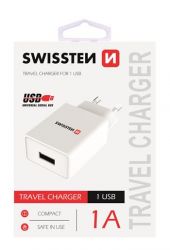 Swissten Swissten hlzati tlt adapter, 1 USB port, 1 A, fehr