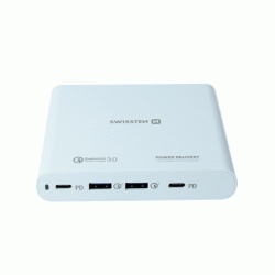 Swissten Swissten laptop tlt, 87W, 2X PowerDelivery 3.0 port & 2X Qualcomm QuickCharge 3.0 port, PPS