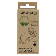 Swissten auts tlt adapter PowerDelivery USB-C + QuickCharge 3.0, 36W, metl fekete