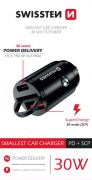 Swissten auts tlt adapter PowerDeliver USB-C + Super Charge 3.0, 30W, nano, fekete