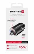 Swissten auts tlt adapter Power Delivery 2XUSB-C, 45W, fekete
