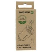 Swissten auts tlt 2XUSB csatlakozval, 4,8A, ezst metl