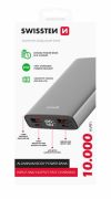 Swissten aluminium power bank, 10000 mAh, 20W, Power Delivery, szrke