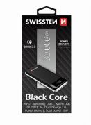 Swissten Qualcomm QuickCharge 3.0, PowerDelivery, Black core power bank, 30000 mAh