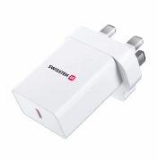 Swissten UK (angol) hlzati tltadapter 1xUSB-C PD, 25W, iPhone, Samsung, fehr