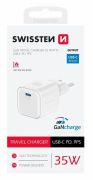 Swissten GaN hlzati tltadapter 1xUSB-C PD 35W, fehr