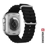 Swissten Apple Watch szilikon cen szj 42/44/45/49 mm, fekete