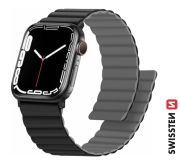 Swissten Apple Watch mgneses szilikon szj 38/40/41 mm, fekete/szrke