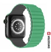 Swissten Apple Watch mgneses szilikon szj 38/40/41 mm, zld/szrke