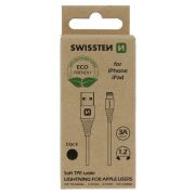 Swissten adat- s tltkbel USB/lightning, 1,2m, fekete