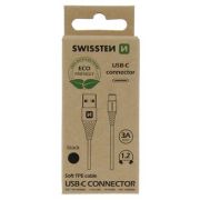 Swissten adat- s tltkbel USB/USB-C, 1,2m, fekete