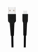 Swissten adat- s tltkbel gumrozott, USB/Type-C, 1m fekete