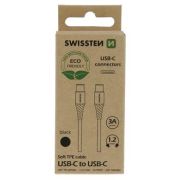 Swissten adat- s tltkbel USB-C/USB-C, 1,2m, fekete