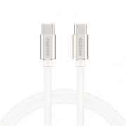 Swissten adat- s tltkbel textil bevonattal, USB-C/USB-C 2 m ezst/fehr