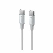 Swissten fonott textil adat- s tltkbel USB-C/USB-C, 1,5m, fehr