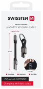 Swissten mgneses tltkbel kulcstart, USB-A/lightning 9,7 cm