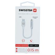 Swissten audio adapter Type-C to Jack (3,5mm), ezst