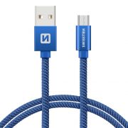 Swissten adat- s tltkbel textil bevonattal, USB/mikro USB, 2 m kk