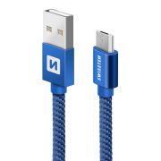 Swissten adat- s tltkbel textil bevonattal, USB/mikro USB, 0,2 m kk