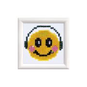 Diamond Dotz kis kezd kszlet gymntfest kp kerettel, mosolyg arc emoji flhallgatval